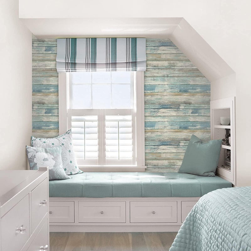 practicalWs Peel and Stick Wallpaper 17.71" x 236.2" Wood Wallpaper Wood Contact Paper Vintage Removable Self-Adhesive Wall Paper for Bedroom Walls Decor Faux Wooden Grain Look Vinyl Film Roll - Image 5